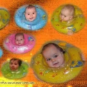 Продам надувной круг на шею для купания малышей