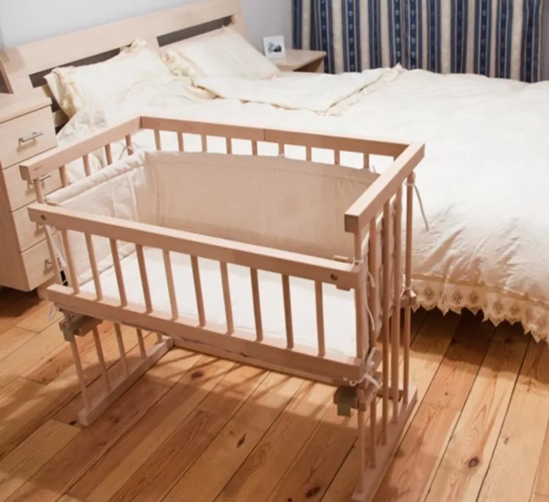 Приставная кроватка для новорожденных в подарок матрасик 3