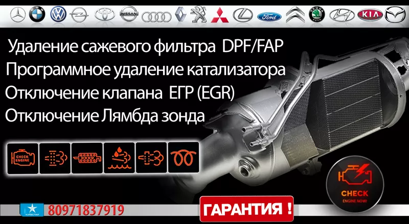 Удаление сажевого фильтра DPF/FAP