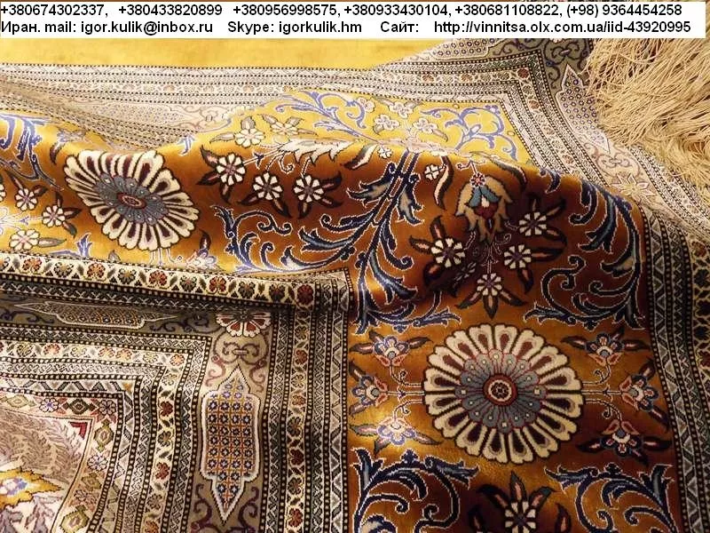 Персидские 100%  шелковые  ковры ручной работы  3