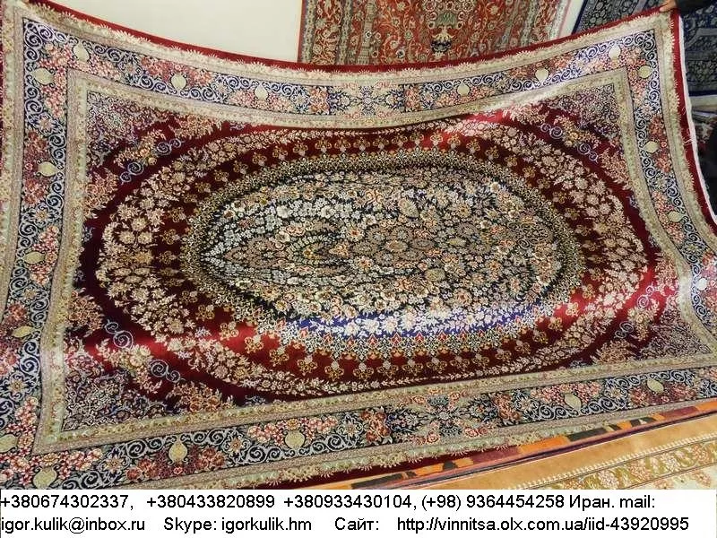 Персидские 100%  шелковые  ковры ручной работы  4