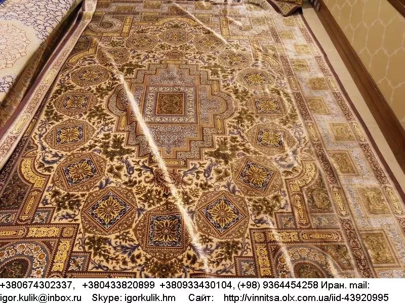 Персидские 100%  шелковые  ковры ручной работы  17