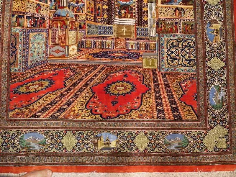 Персидские 100%  шелковые  ковры ручной работы  3